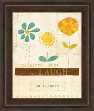 Laugh In Flowers By Mollie B 22X26 Framed Print