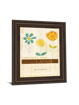 Laugh In Flowers By Mollie B 22X26 Framed Print