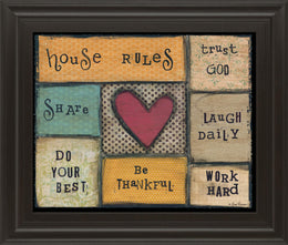 House Rules By Lisa Larson 22X26 Framed Print