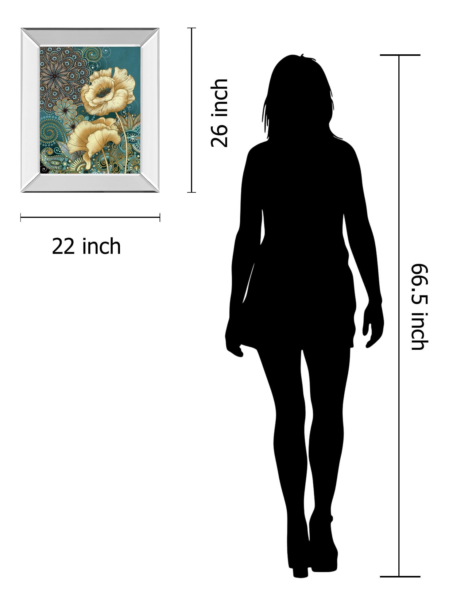 Mirrored Frame Inspired Blooms 2 By Conrad Knutsen 22X26 Mirror Frame Print