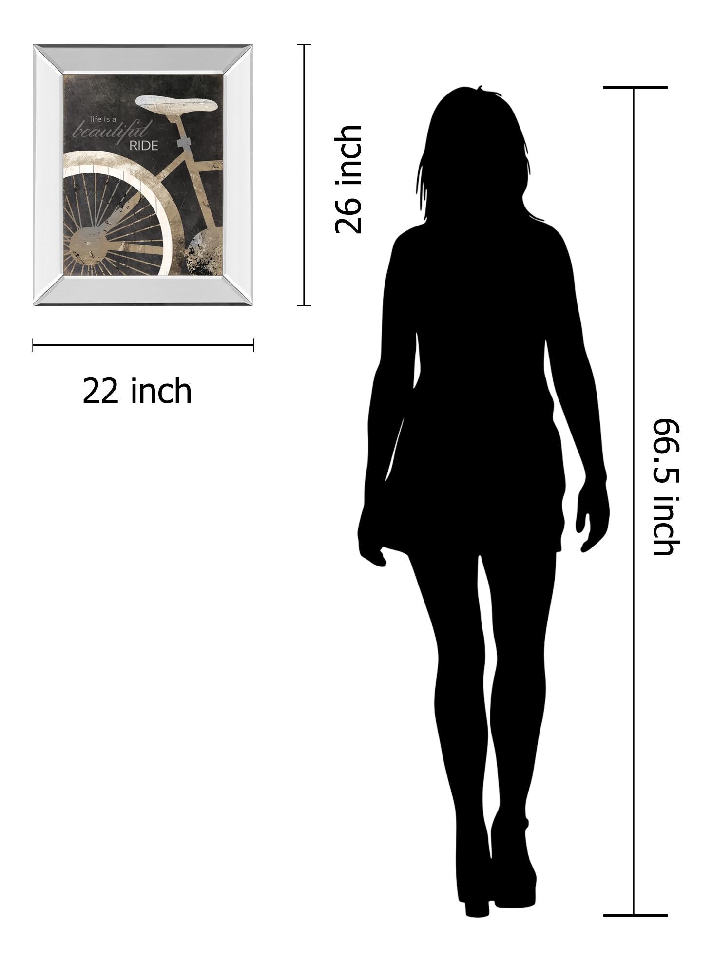 Mirrored Frame Life Is A Beautiful Ride By Marla Rae 22X26 Mirror Frame Print