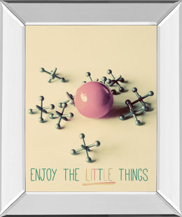 Mirrored Frame Enjoy The Little Things By Gail Peck 22X26 Mirror Frame Print