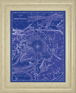 Arctic Map By The Vintage Collection 22X26 Framed Print