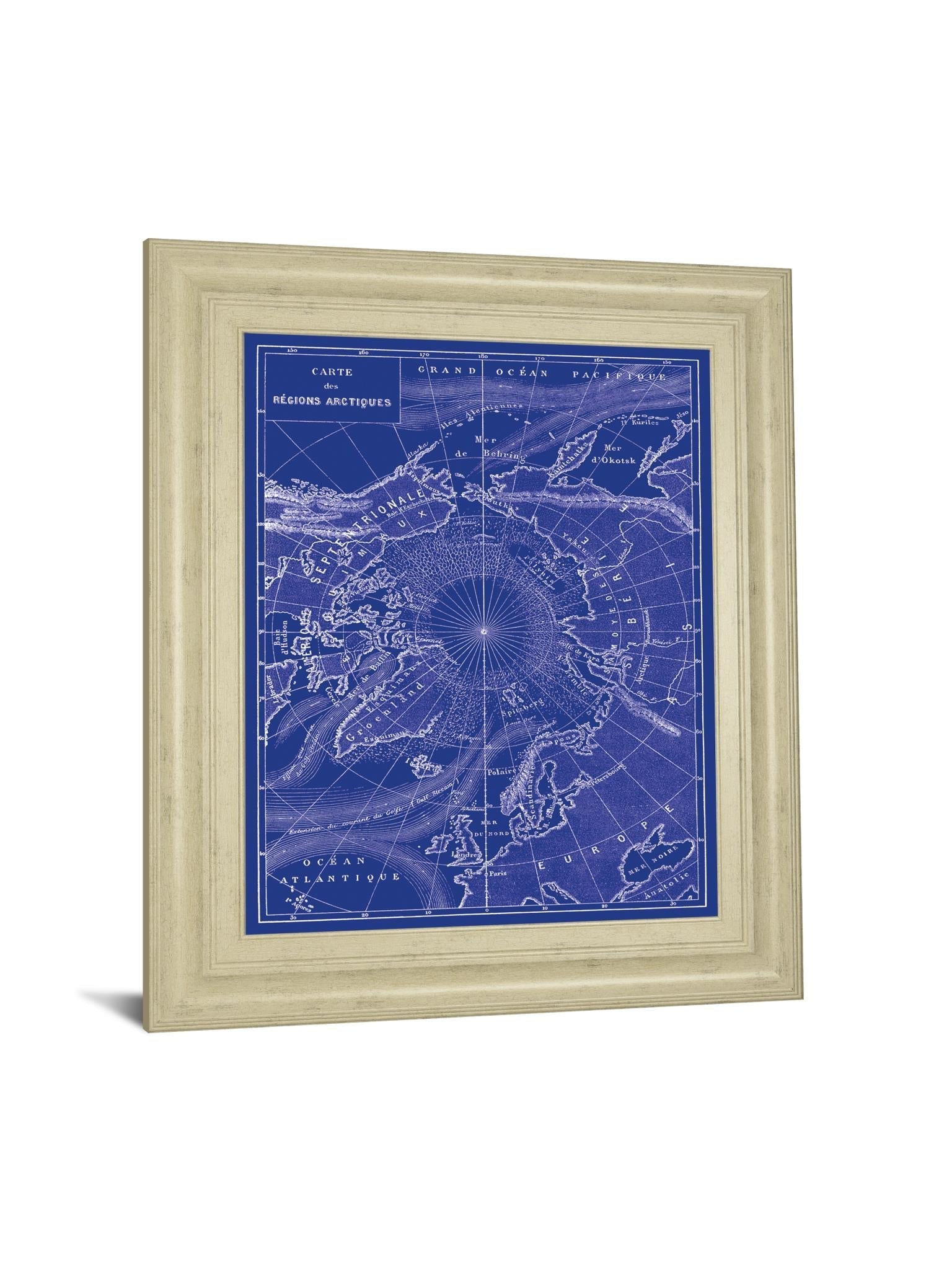 Arctic Map By The Vintage Collection 22X26 Framed Print