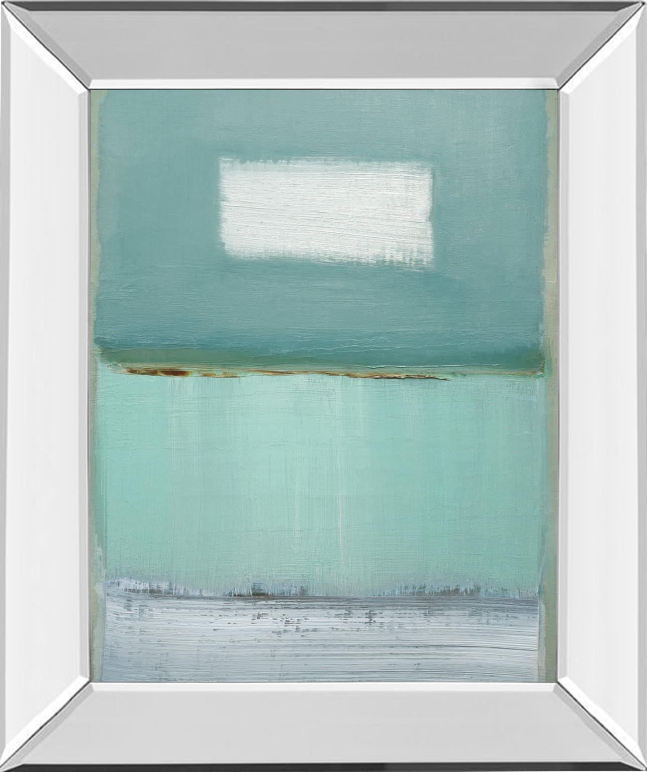 Mirrored Frame Azure 1 By Caroline Gold 22X26 Mirror Frame Print