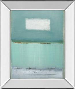 Mirrored Frame Azure 1 By Caroline Gold 22X26 Mirror Frame Print