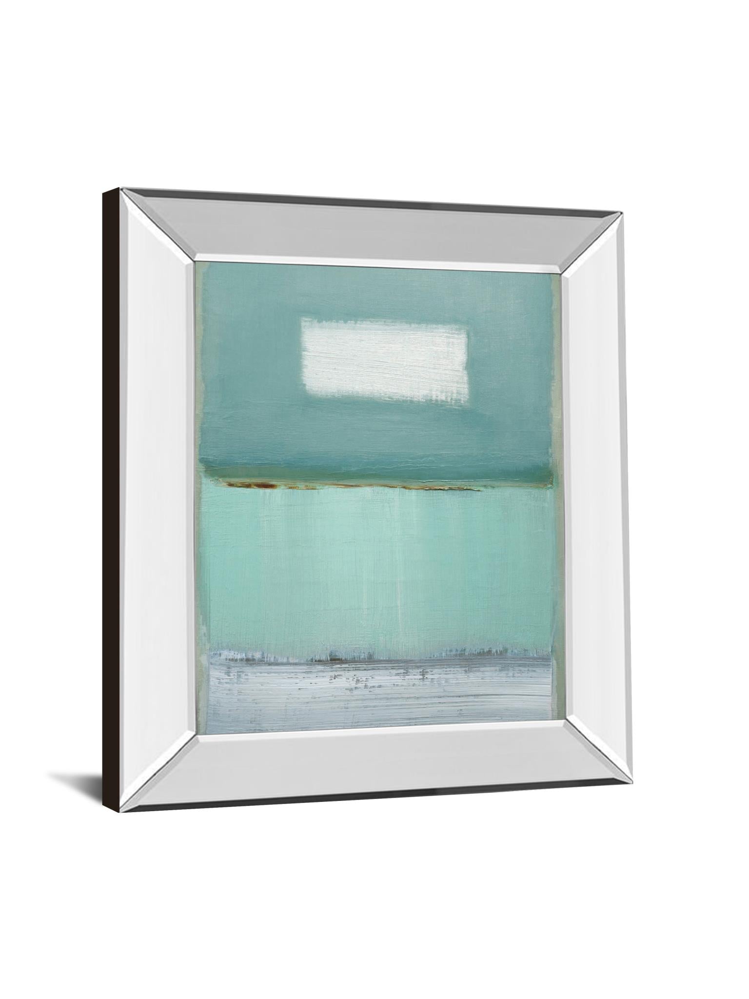 Mirrored Frame Azure 1 By Caroline Gold 22X26 Mirror Frame Print