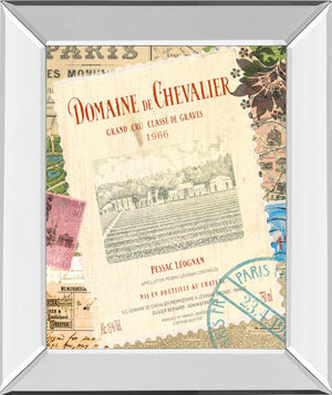 Mirrored Frame Wine Tour 2 By Maria Mendez 22X26 Mirror Frame Print