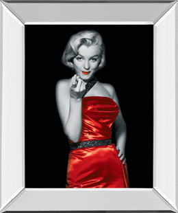 Mirrored Frame Lady In Red 2  By Chelsea Collection 22X26 Mirror Frame Print
