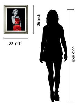 Lady In Red 2  By Chelsea Collection 22X26 Framed Print