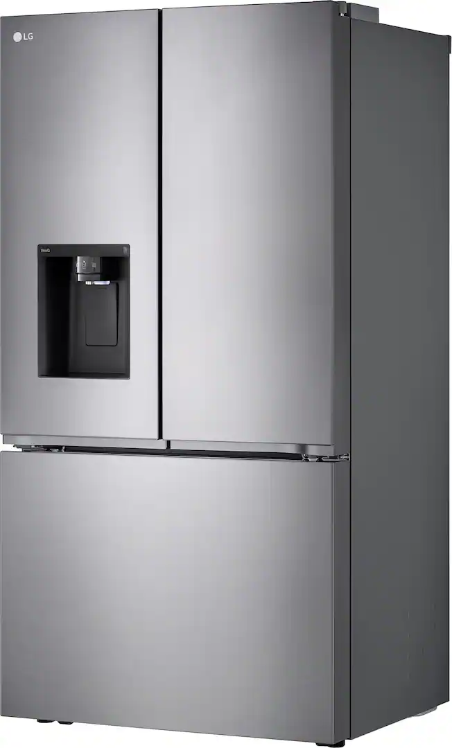 LG - 36-in Counter-Depth MAX 25.5 Cu. Ft. French Door Smart Refrigerator with Ice Plus - PrintProof Stainless Steel Look