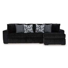 Swipe Furniture Exclusive Design Midnight-Madness Fabric 2 pc Sectional 9810366/9810317