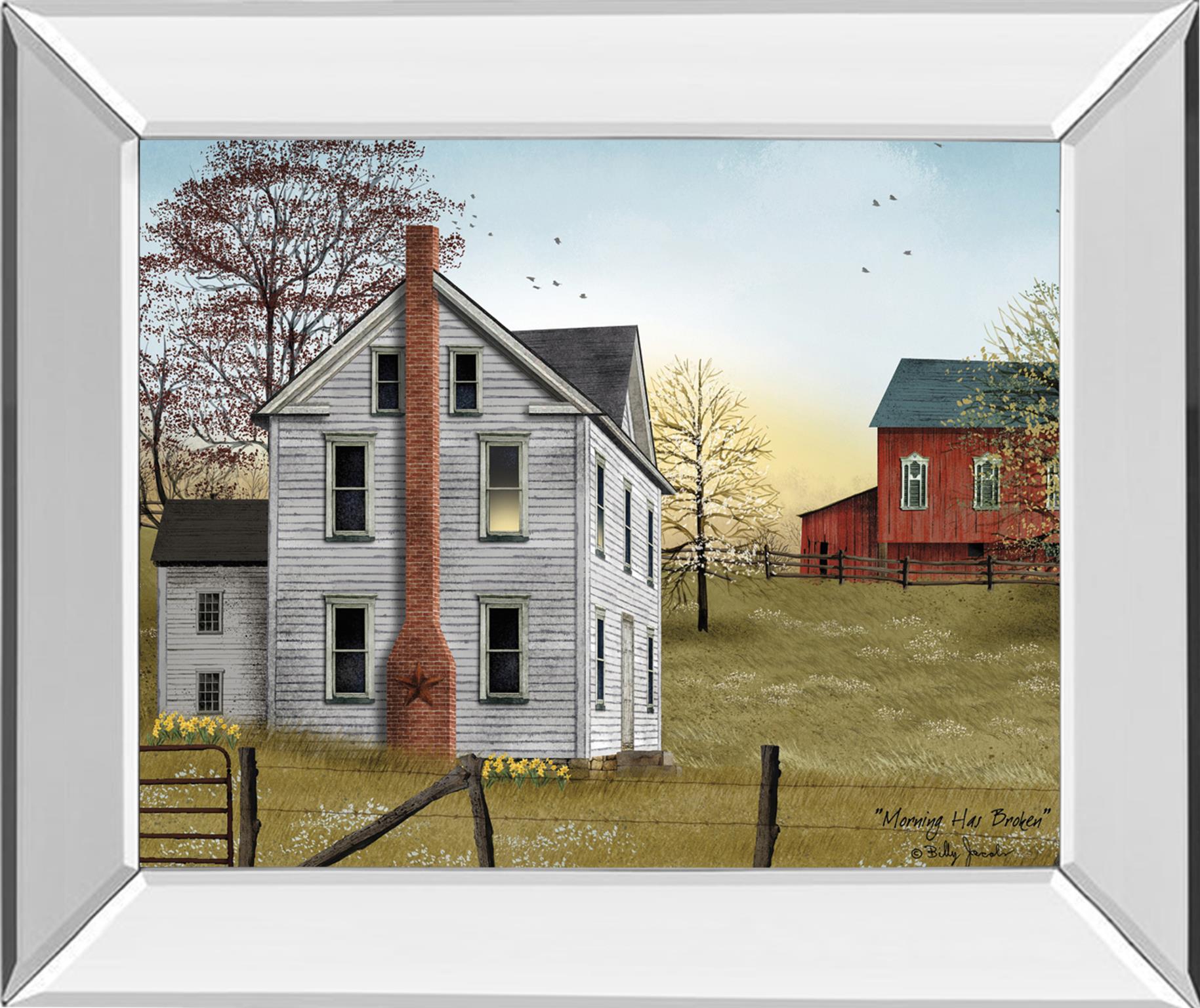 Mirrored Frame Morning Has Broken By Billy Jacobs 22X26 Mirror Frame Print