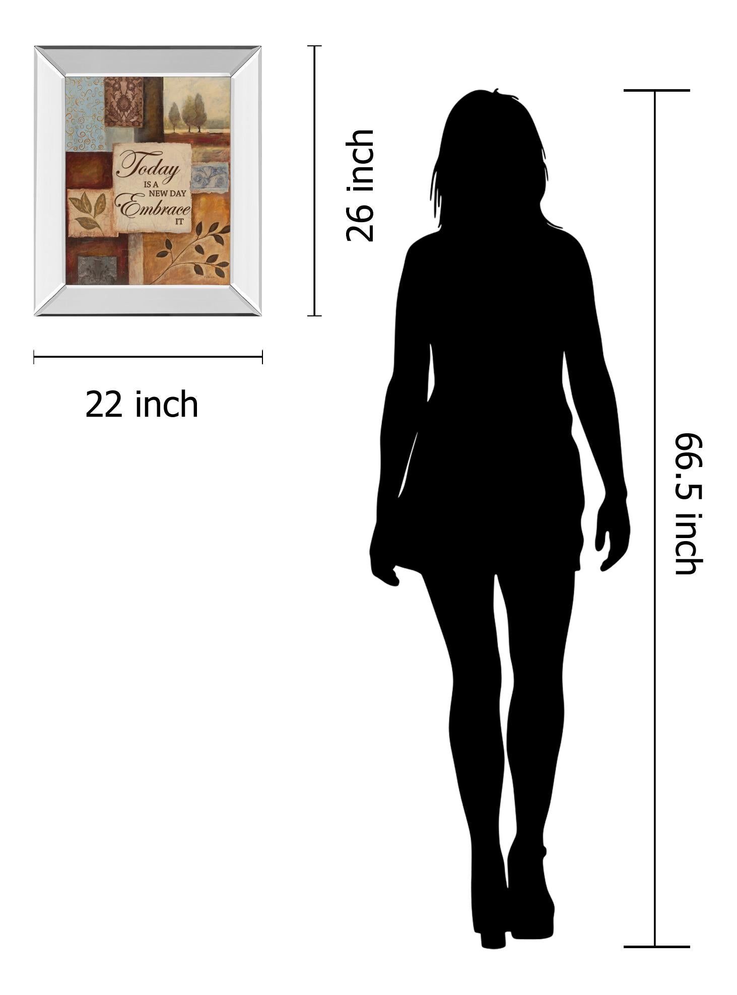 Mirrored Frame New Day By Dee Dee ***Monl*** 22X26 Mirror Frame Print