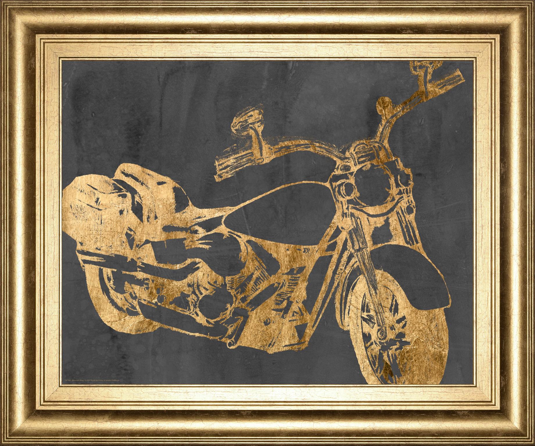 Motorcycle Bling I By Jennifer Goldberger 22X26 Framed Print