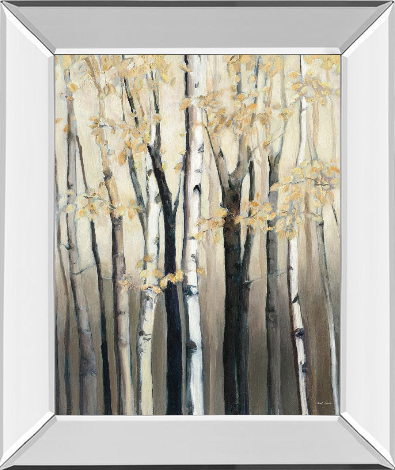 Mirrored Frame Golden Birch I By Julia Purinton 22X26 Mirror Frame Print