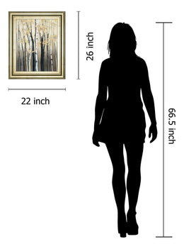 Golden Birch I By Julia Purinton 22X26 Framed Print
