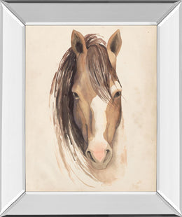 Mirrored Frame Watercolor Animal Study By Grace Popp 22X26 Mirror Frame Print