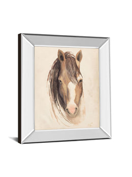 Mirrored Frame Watercolor Animal Study By Grace Popp 22X26 Mirror Frame Print