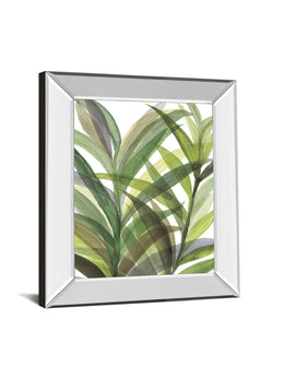 Mirrored Frame TropicalÂ  Greens Ii By Rebecca Meyers 22X26 Mirror Frame Print
