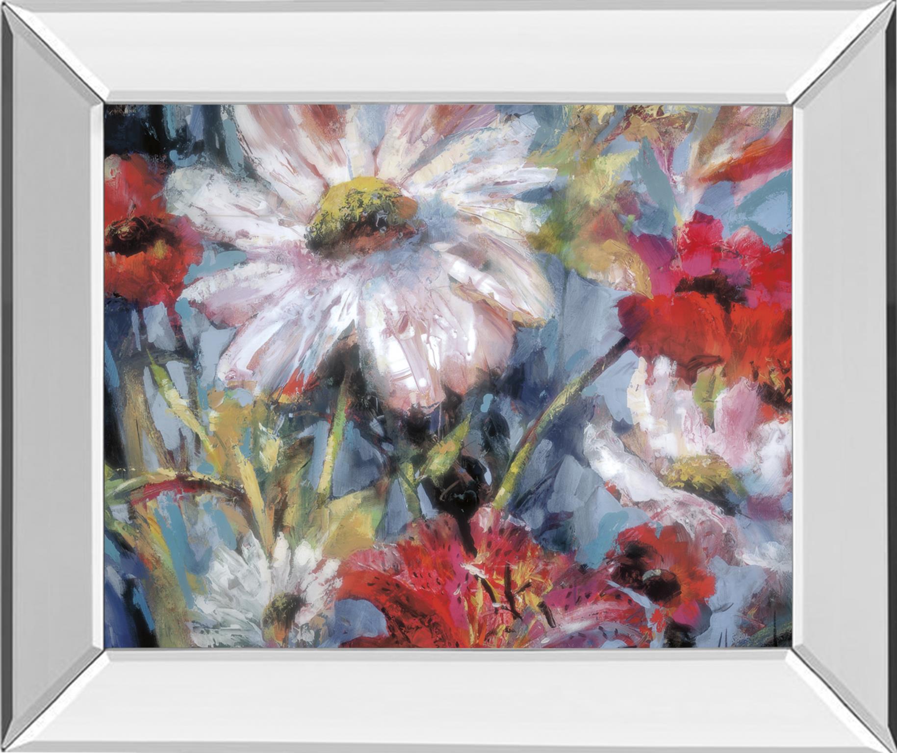Mirrored Frame Tangled Garden I By Brent Heighton 22X26 Mirror Frame Print