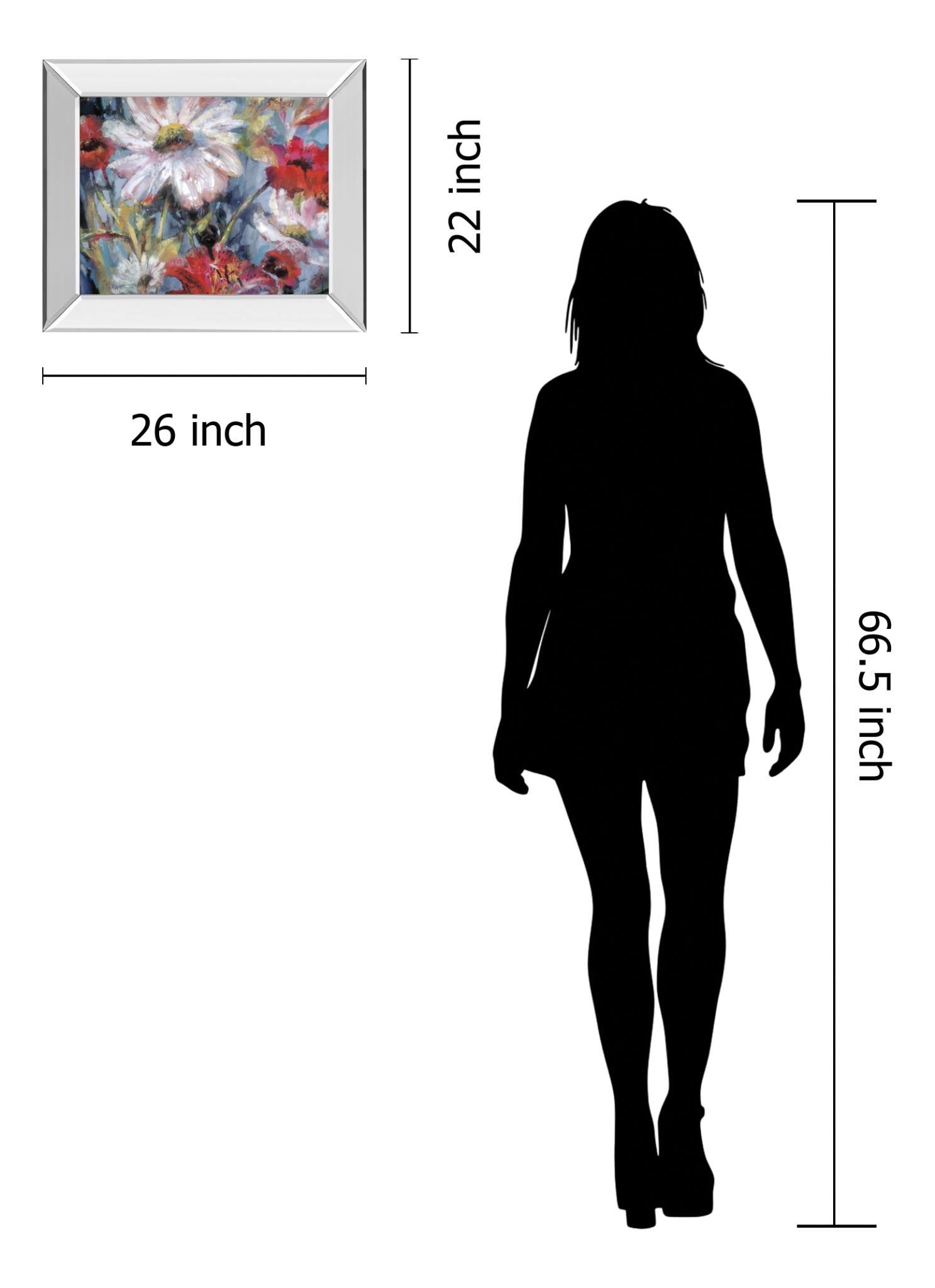 Mirrored Frame Tangled Garden I By Brent Heighton 22X26 Mirror Frame Print