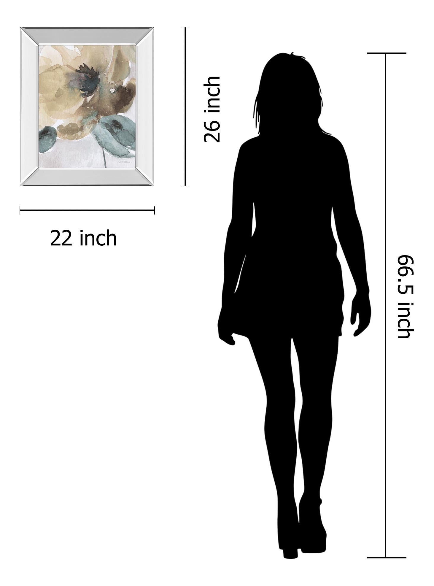 Mirrored Frame Watercolor Poppy Ii By Carol Robinson 22X26 Mirror Frame Print