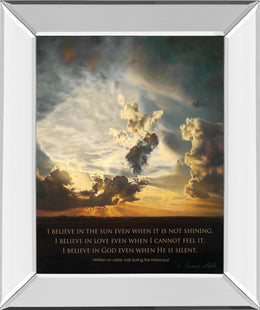 Mirrored Frame Believe By Bonnie Mohr 22X26 Mirror Frame Print