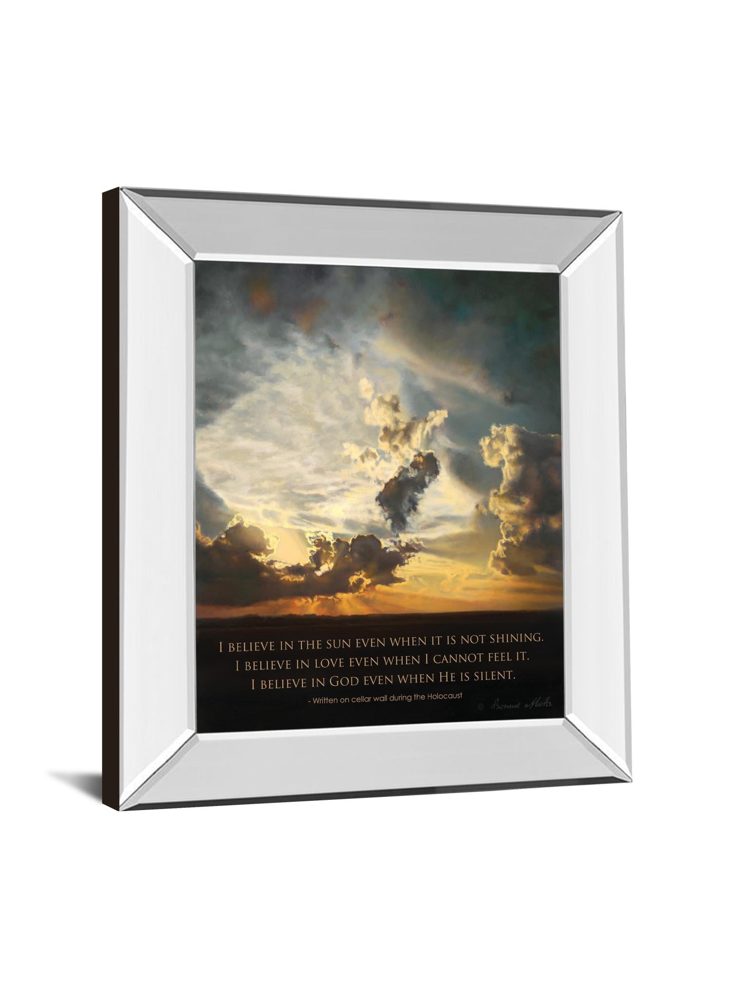 Mirrored Frame Believe By Bonnie Mohr 22X26 Mirror Frame Print