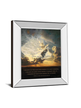 Mirrored Frame Believe By Bonnie Mohr 22X26 Mirror Frame Print