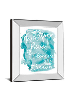 Mirrored Frame Sightseeing I By Lottie Fontaine 22X26 Mirror Frame Print