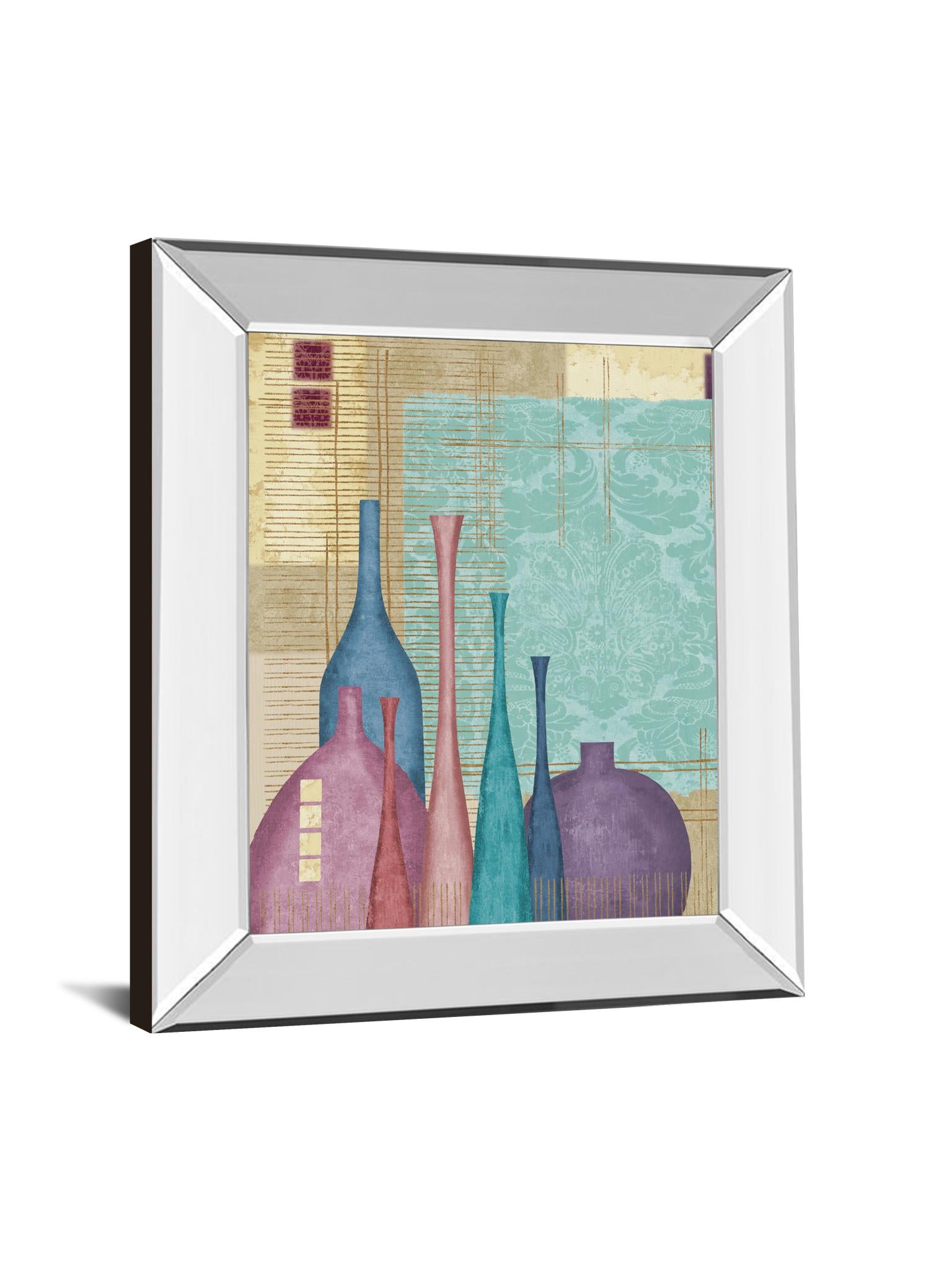 Mirrored Frame Raku I By Linda Wood 22X26 Mirror Frame Print