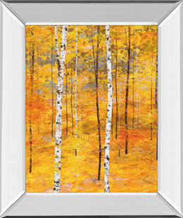 Mirrored Frame Iridescent Trees V By Alex Jawdokimov 22X26 Mirror Frame Print