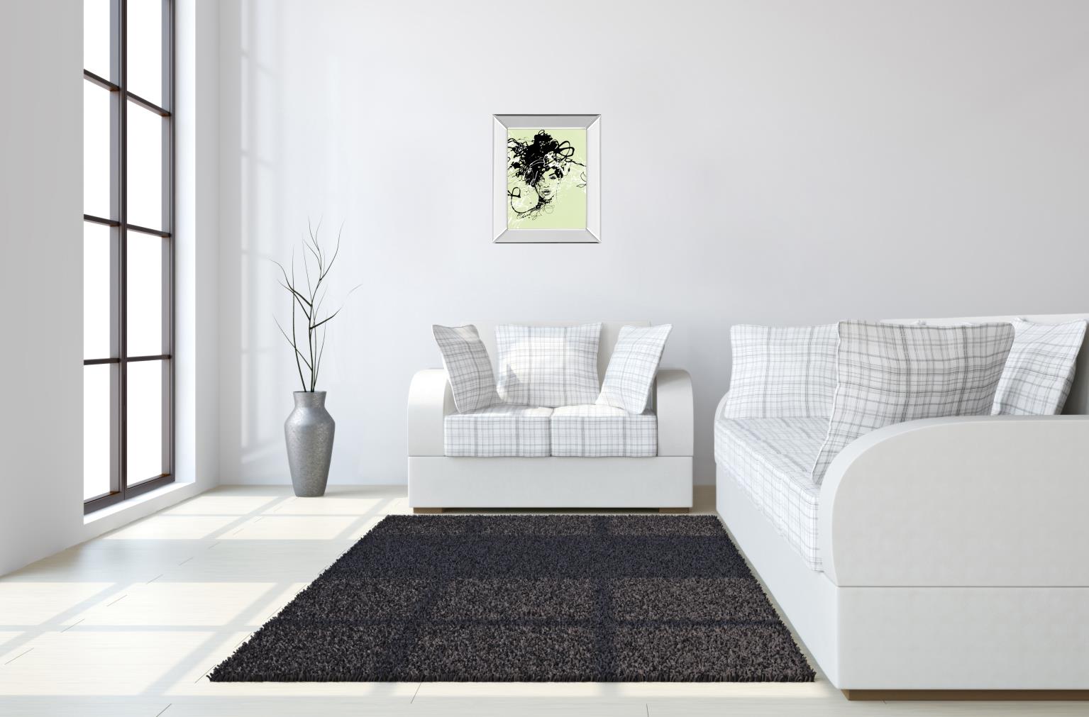 Mirrored Frame Star I By Oksana Leadbitter 22X26 Mirror Frame Print