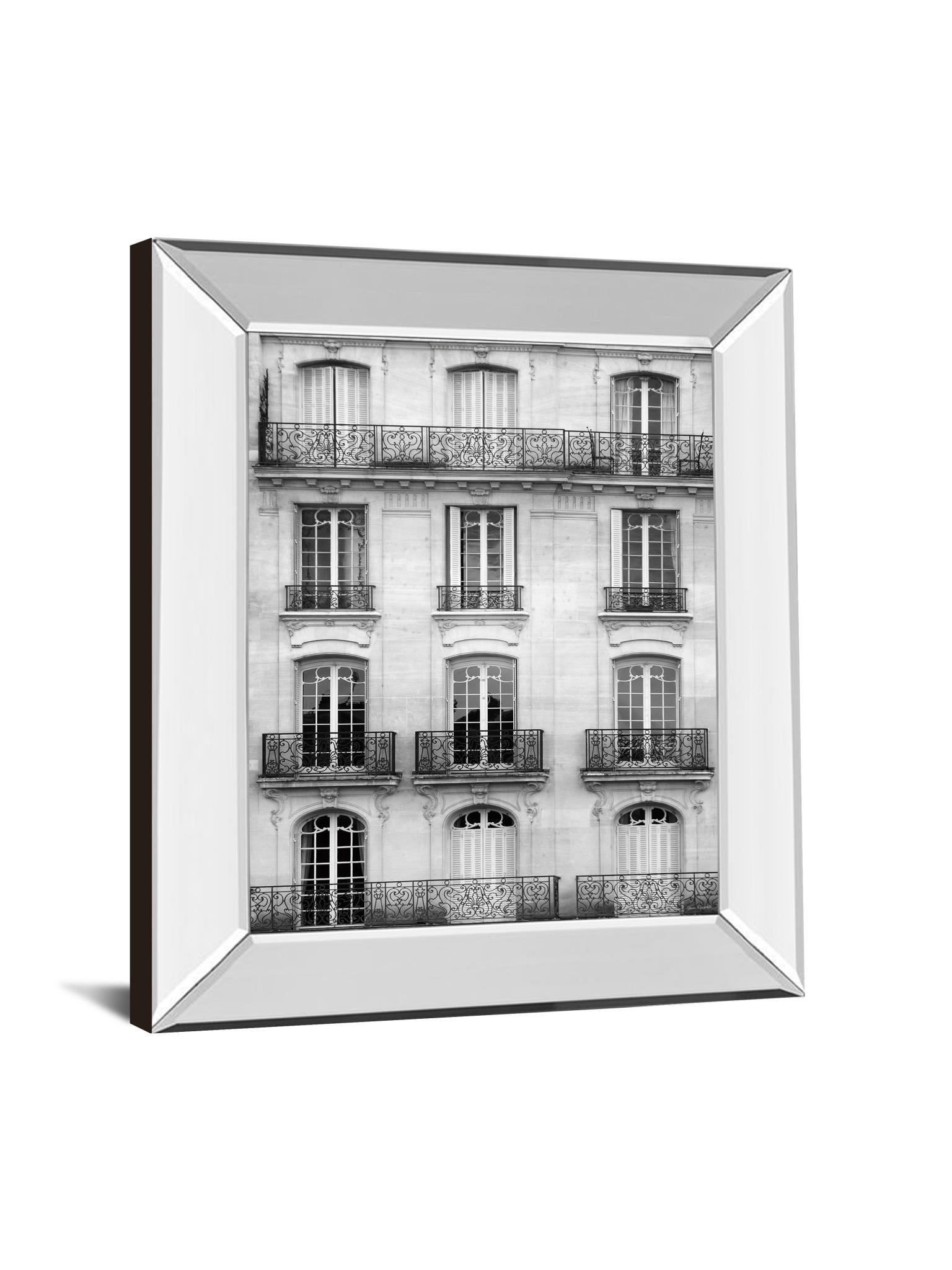Mirrored Frame Across The Street I By Laura Marshall 22X26 Mirror Frame Print