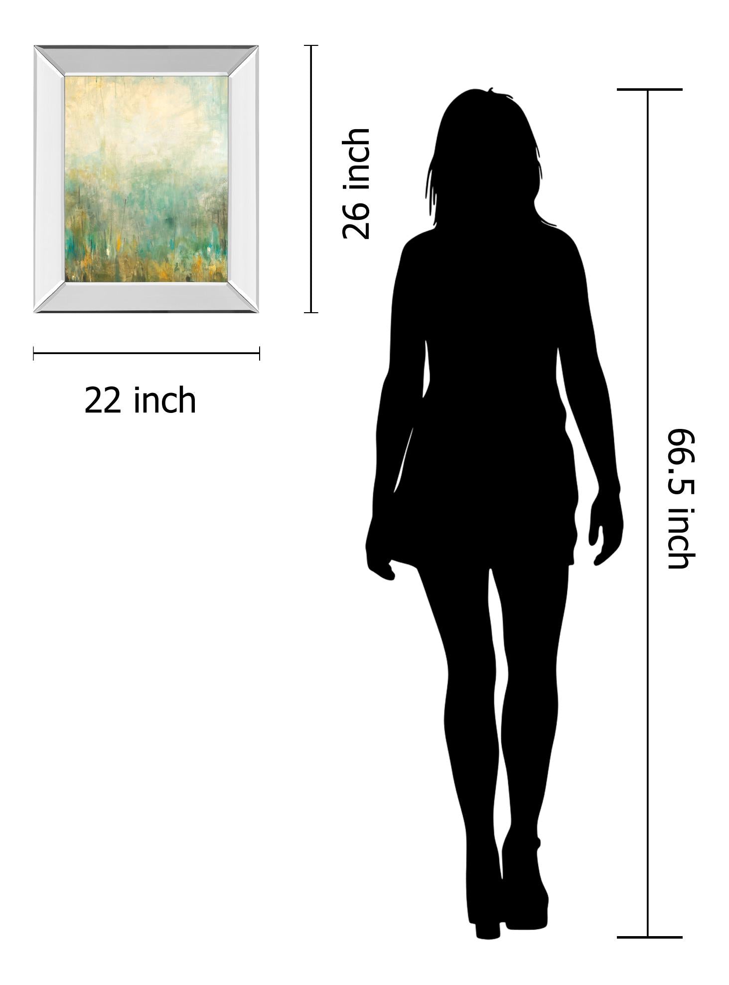 Mirrored Frame Jardin Vert By Pasion 22X26 Mirror Frame Print