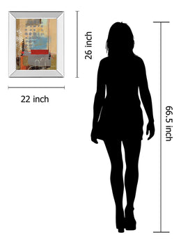 Mirrored Frame Emociones I By Villarreal Santos 22X26 Mirror Frame Print