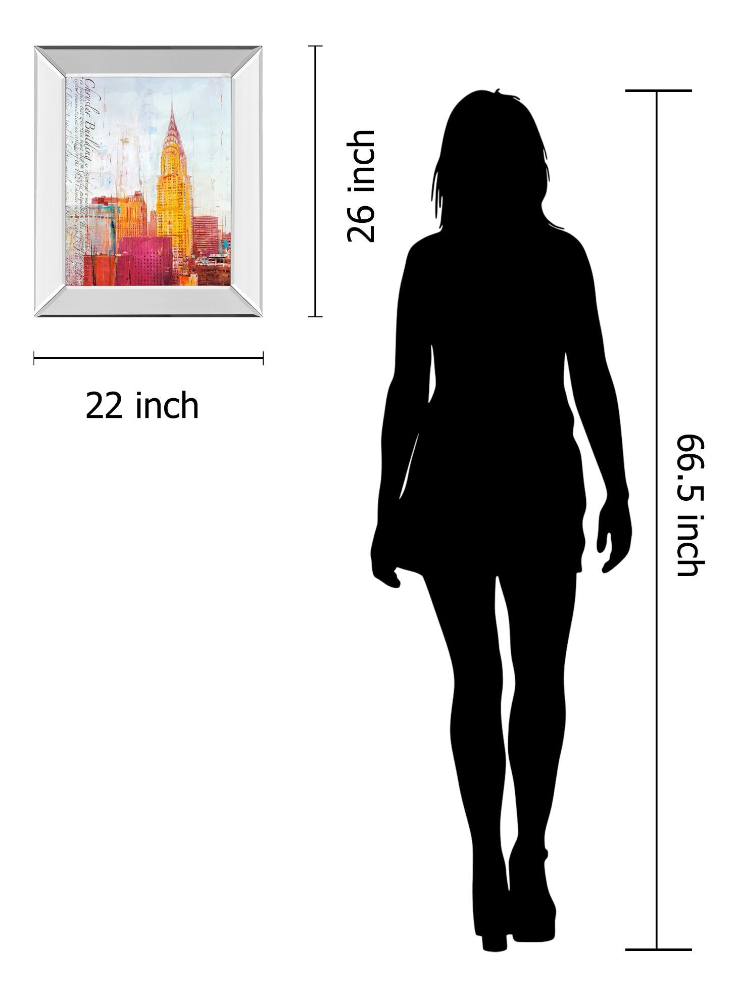 Mirrored Frame The City That Never Sleeps I By Haub 22X26 Mirror Frame Print