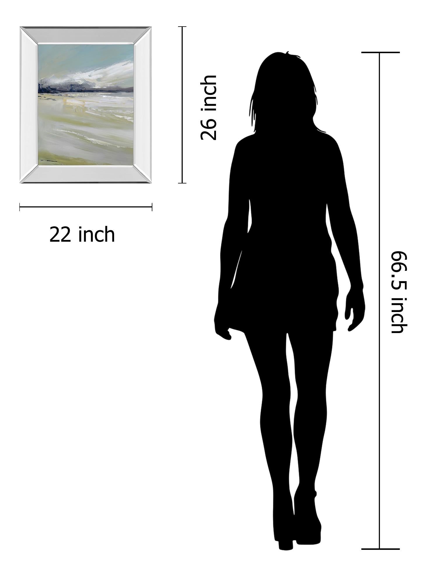 Mirrored Frame New Beginning By Fournier 22X26 Mirror Frame Print