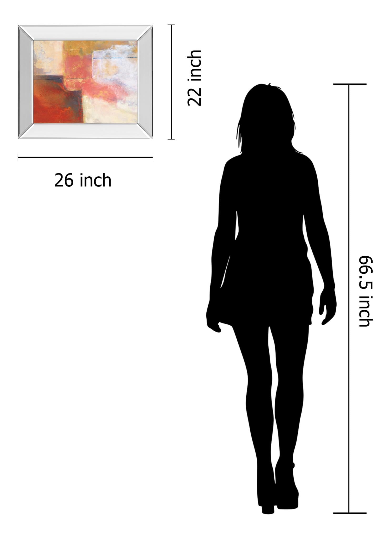 Mirrored Frame Subtley By Darba 22X26 Mirror Frame Print