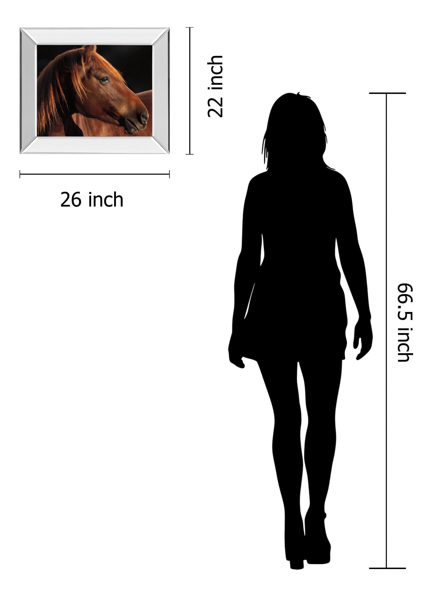 Mirrored Frame Pretty Girl By Caro 22X26 Mirror Frame Print