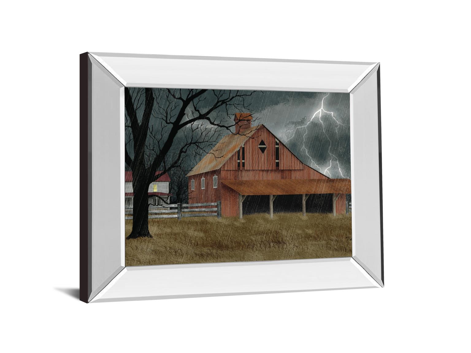 Mirrored Frame Dark And Stormy Nigh By Billy Jacobs 22X26 Mirror Frame Print