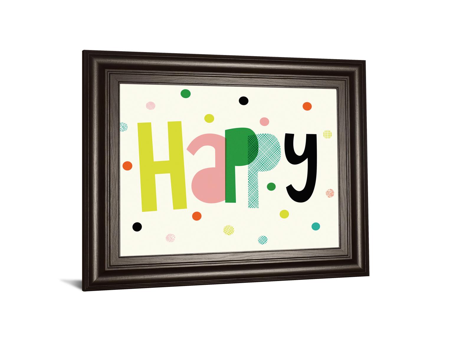 Happy By Sophie Ledesma 22X26 Framed Print