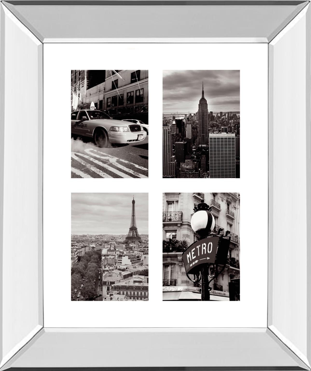 Mirrored Frame City Composite By Joseph Eta 22X26 Mirror Frame Print