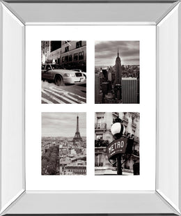 Mirrored Frame City Composite By Joseph Eta 22X26 Mirror Frame Print