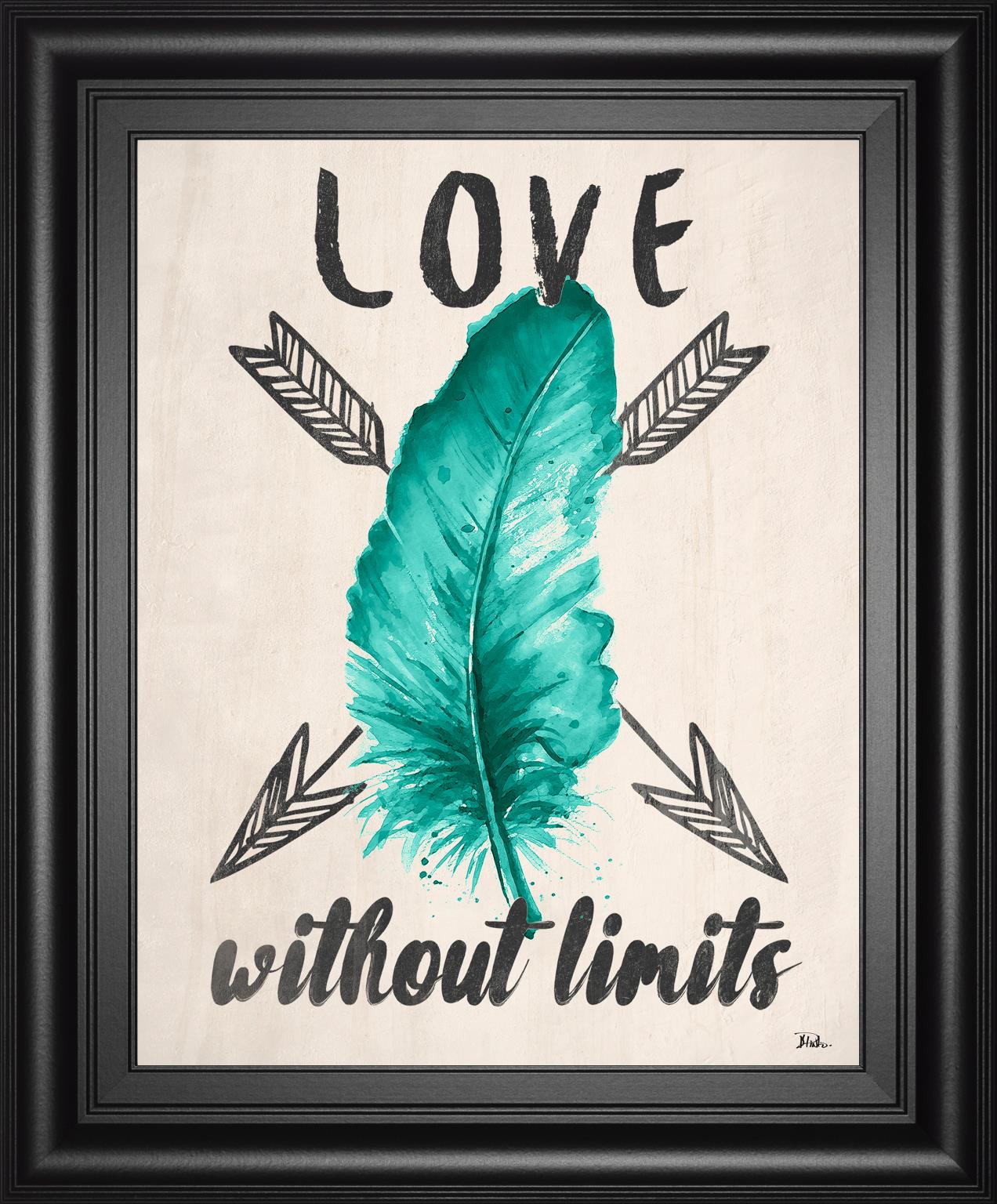 Teal Fearless Limits Ii By Patricia Pinto 22X26 Framed Print