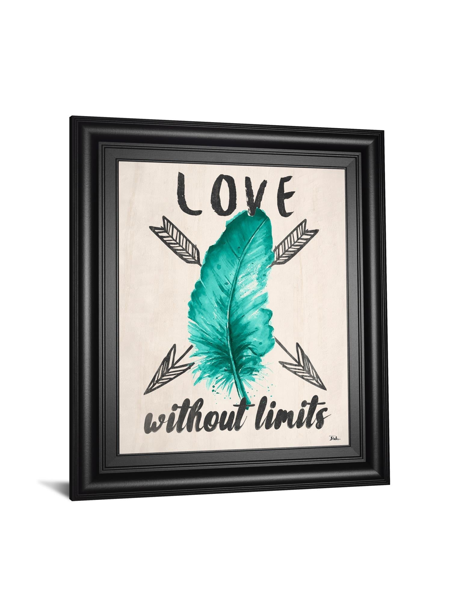 Teal Fearless Limits Ii By Patricia Pinto 22X26 Framed Print