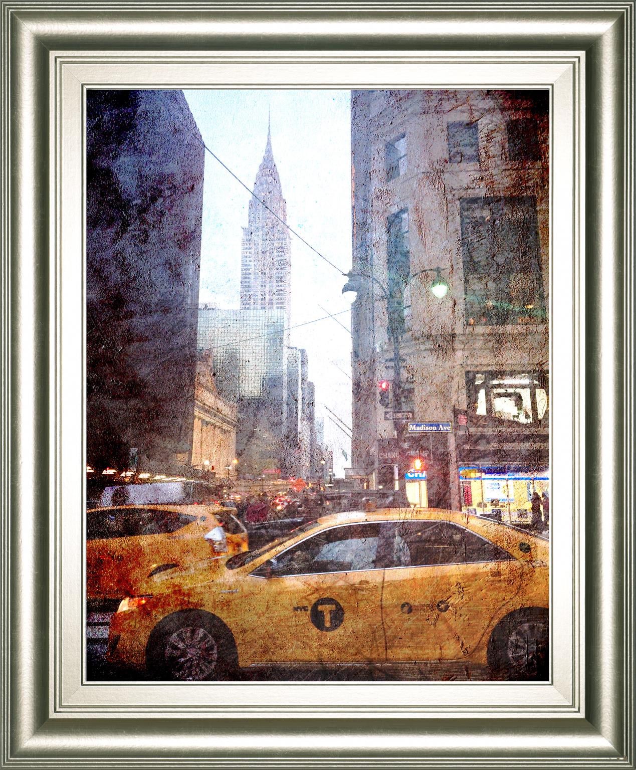 Rainy Madison Ave By Acosta 22X26 Framed Print