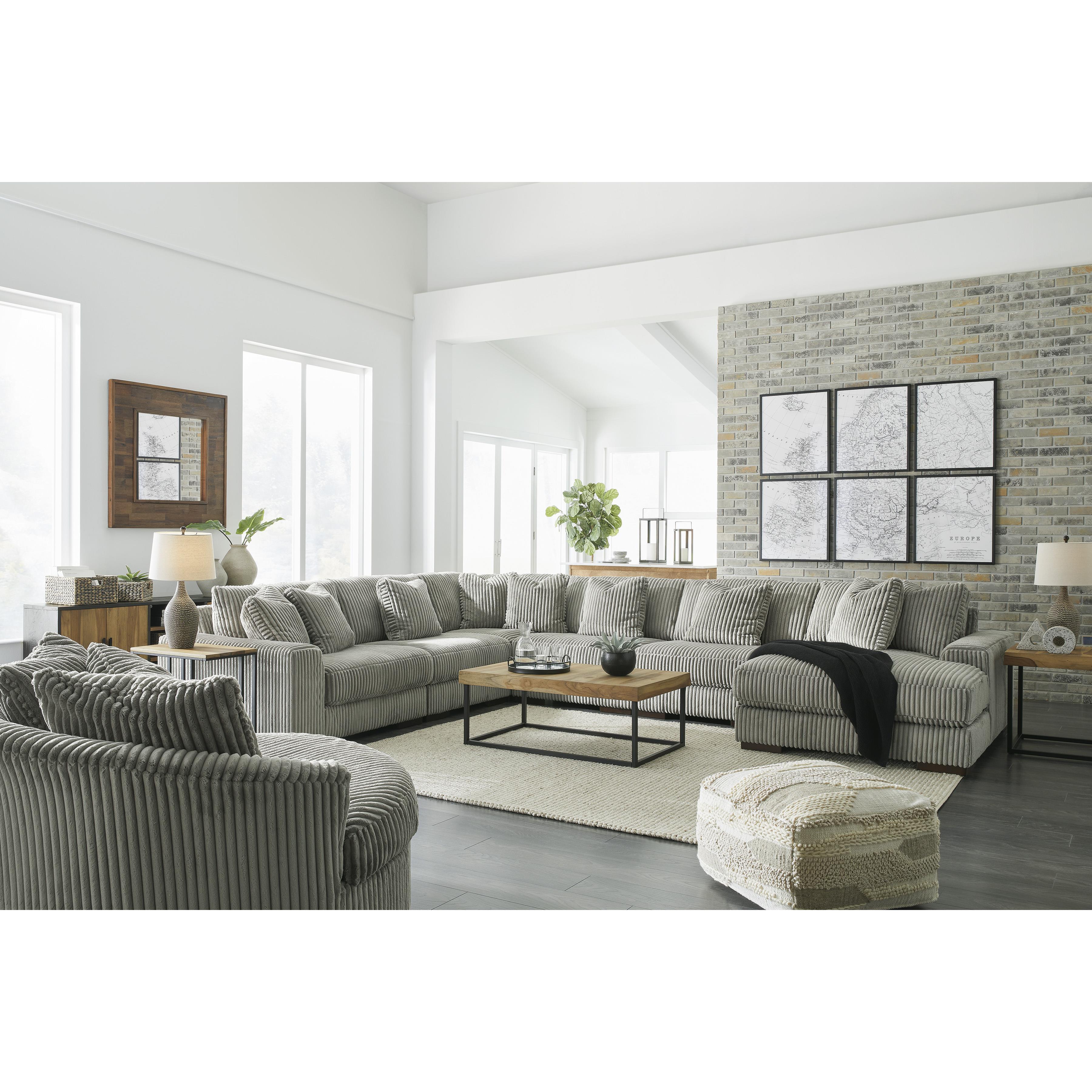 Diamond Modern Furniture Exclusive Design Lindyn Fabric 6 pc Sectional 2110564/2110546/2110577/2110546/2110546/2110517
