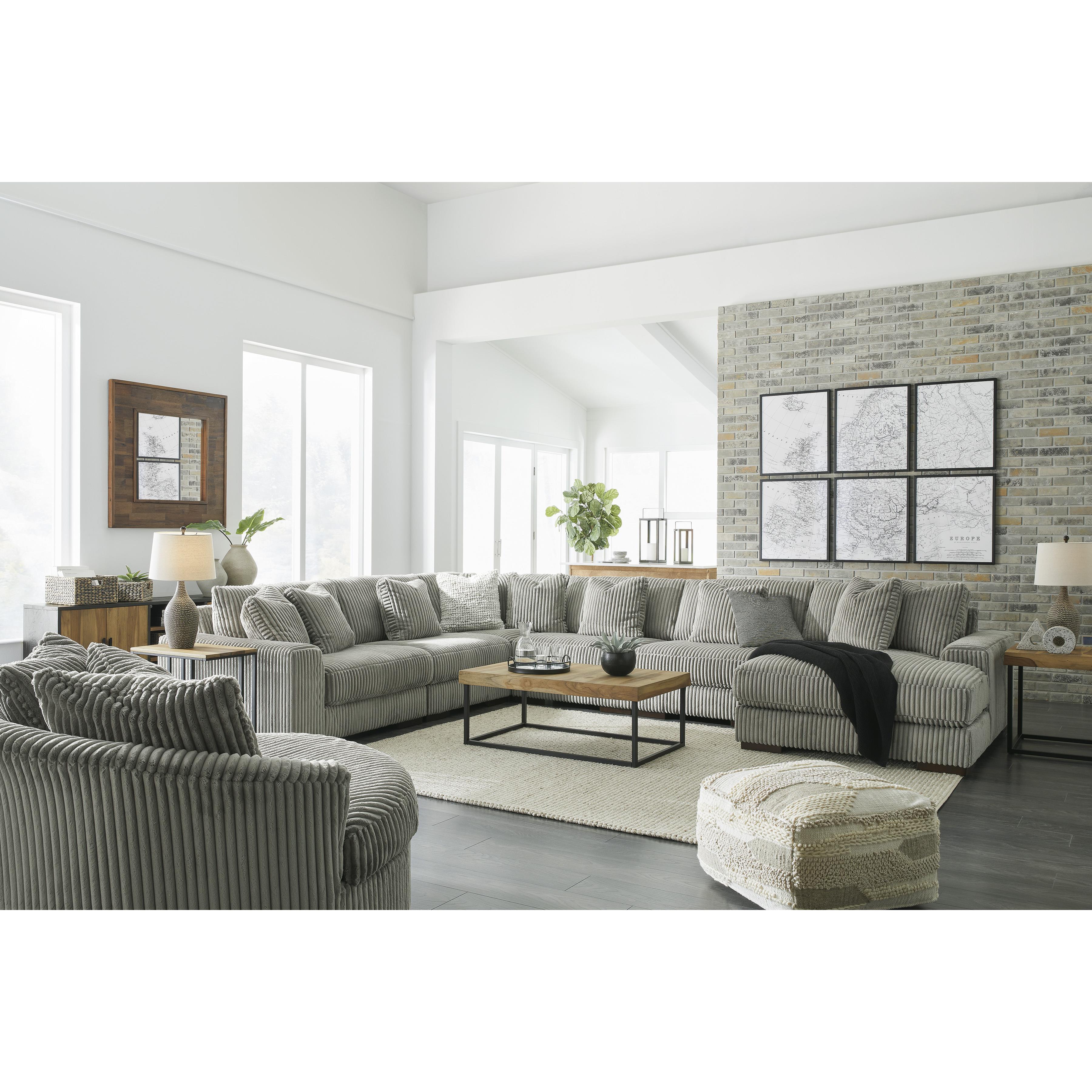 Diamond Modern Furniture Exclusive Design Lindyn Fabric 6 pc Sectional 2110564/2110546/2110577/2110546/2110546/2110517
